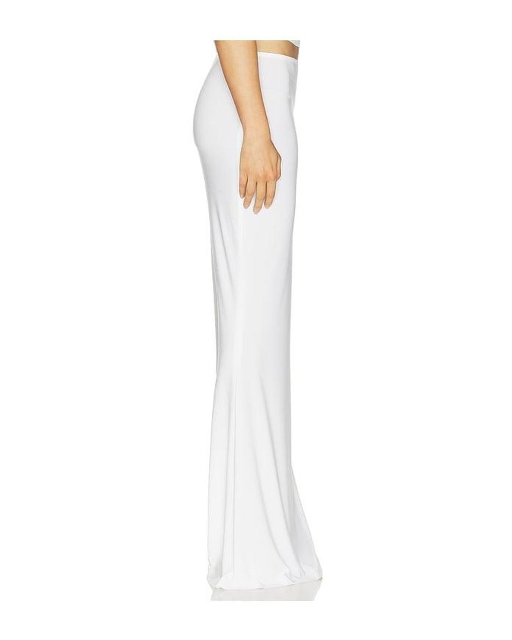 Norma Kamali White X Lifestyle Obie Long Skirt