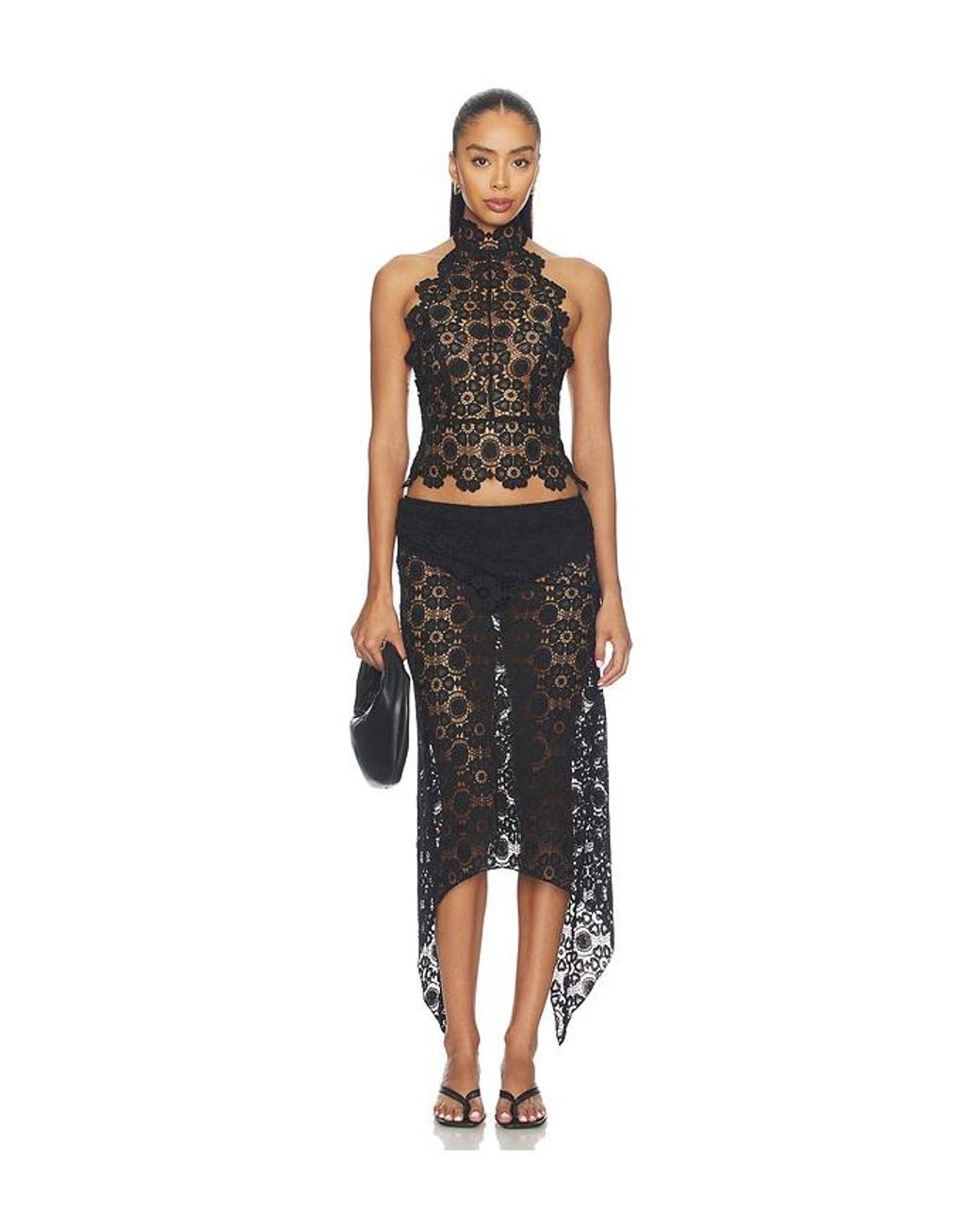 Lioness Black Trophy Midi Skirt