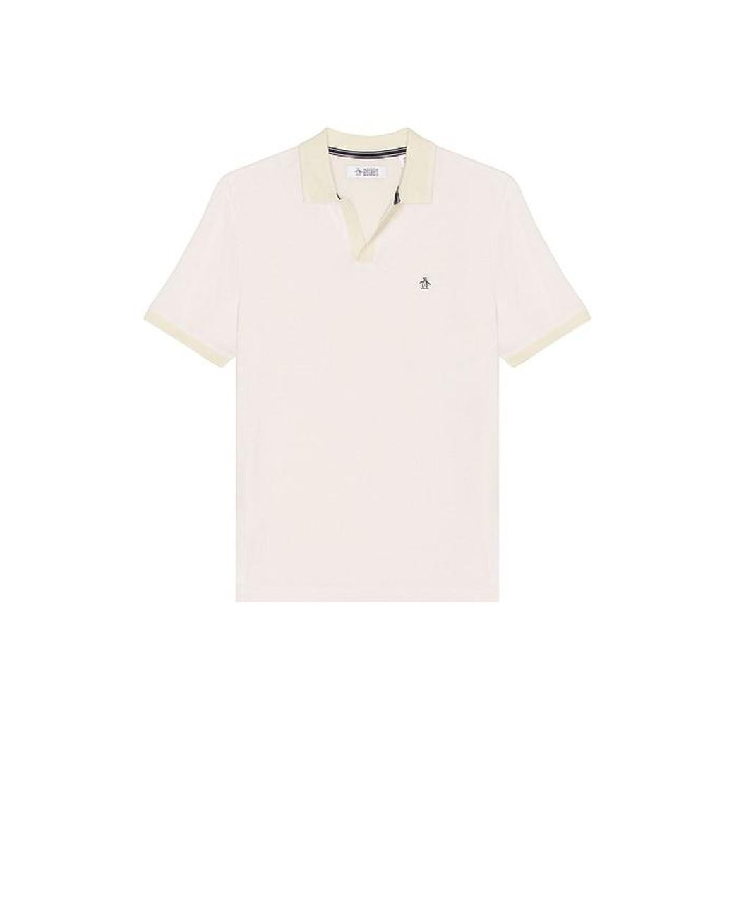 Original Penguin White Jacquard Honeycomb Polo for men