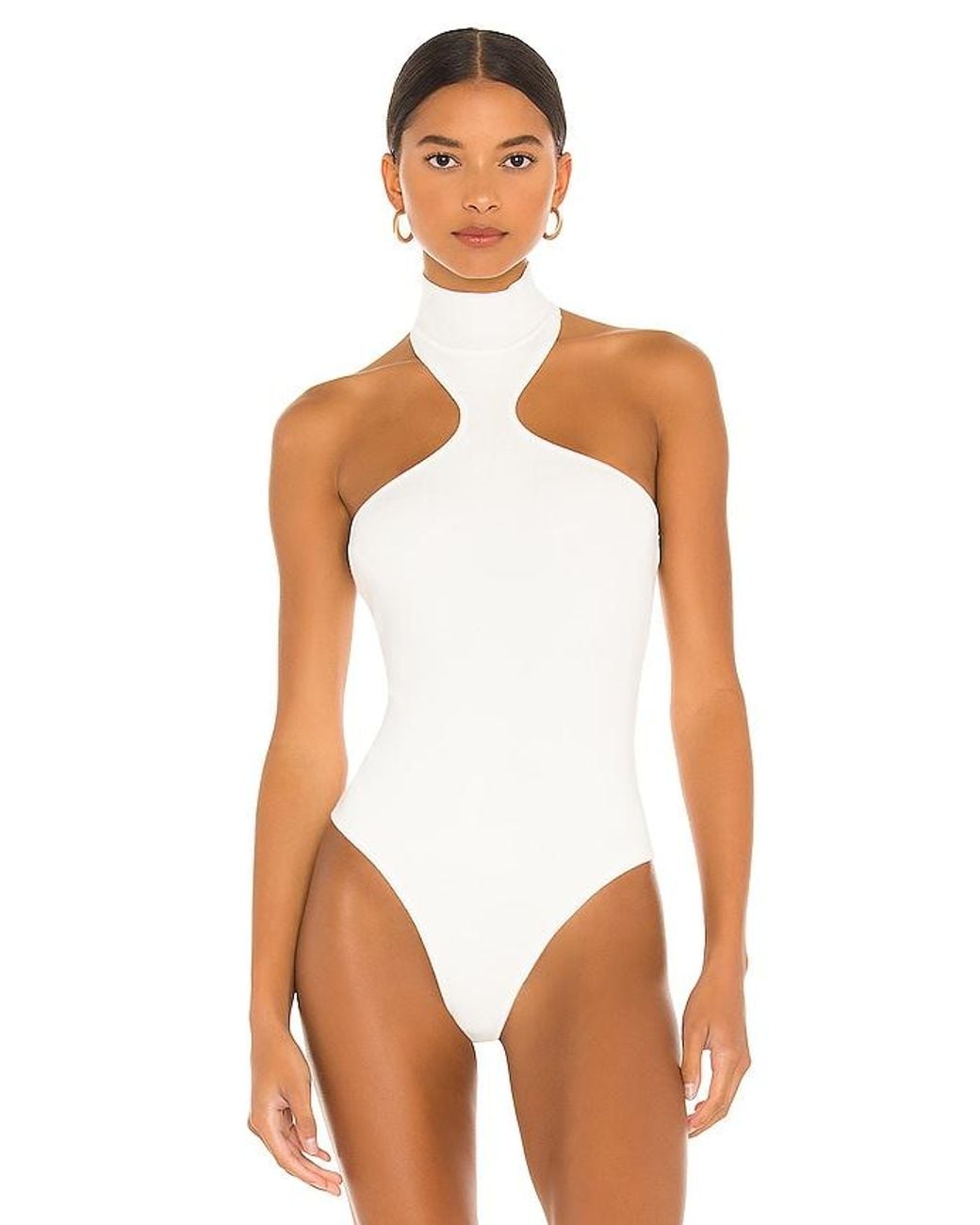 superdown White Kallie Halter Bodysuit