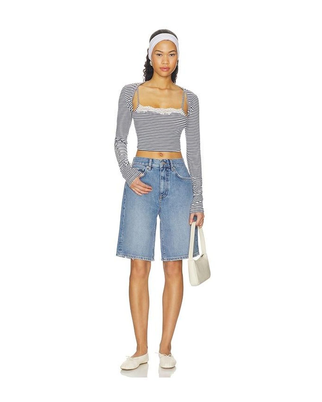 Anine Bing Blue Jasper Short