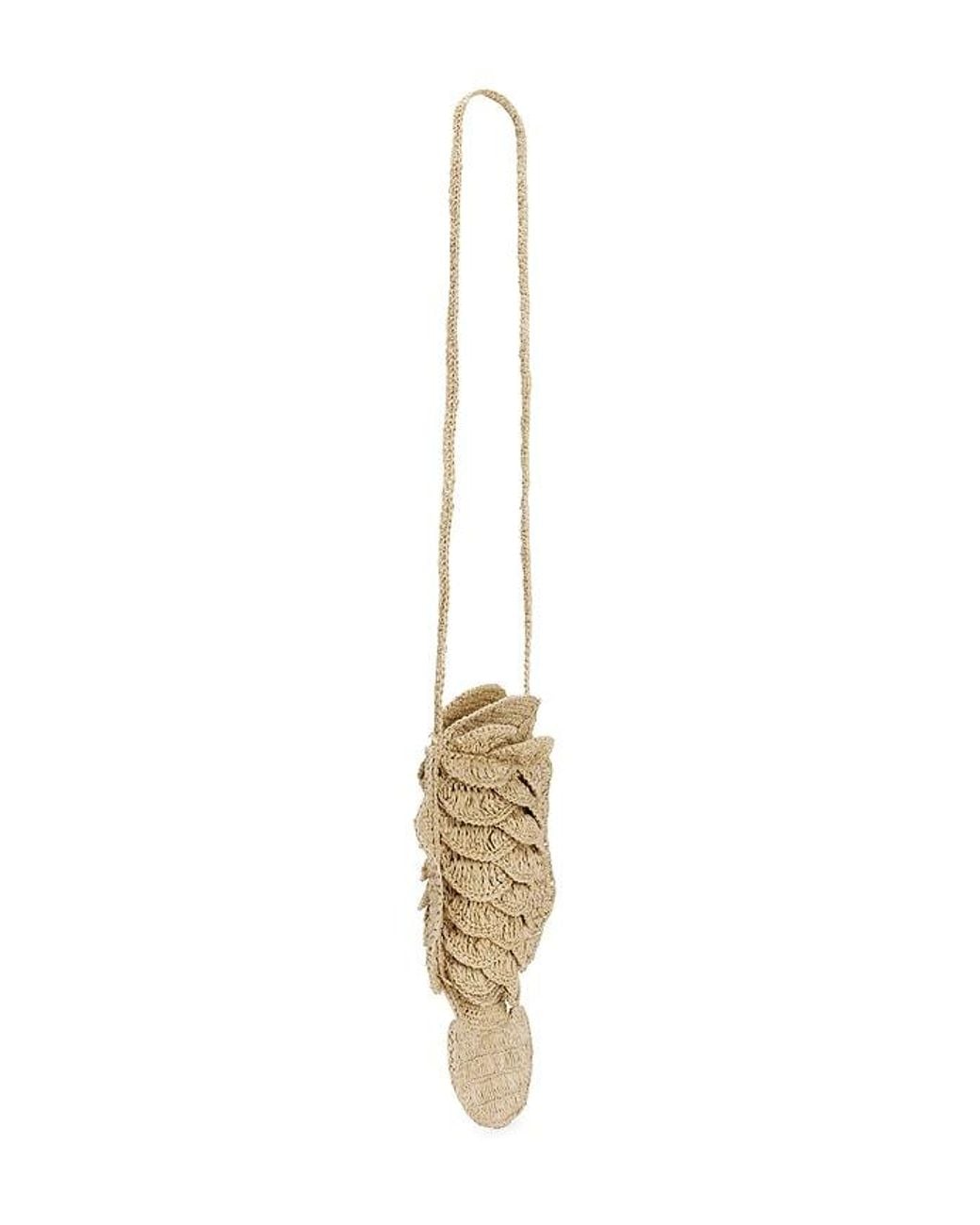 Madewell White Crochet Fish Clutch