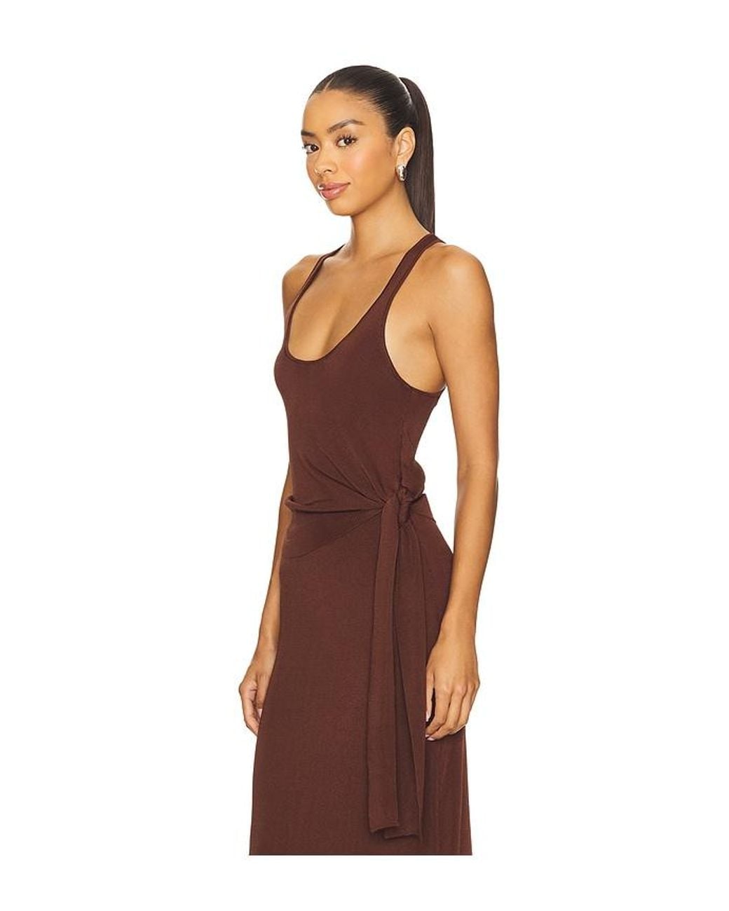 Lovers + Friends Brown Elsy Tie Tank Top