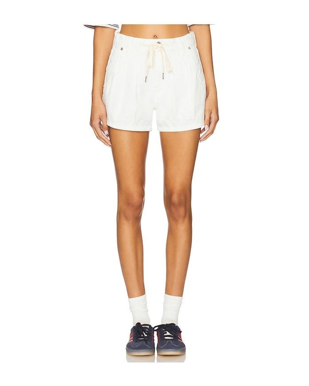Blank NYC White Drawstring Short