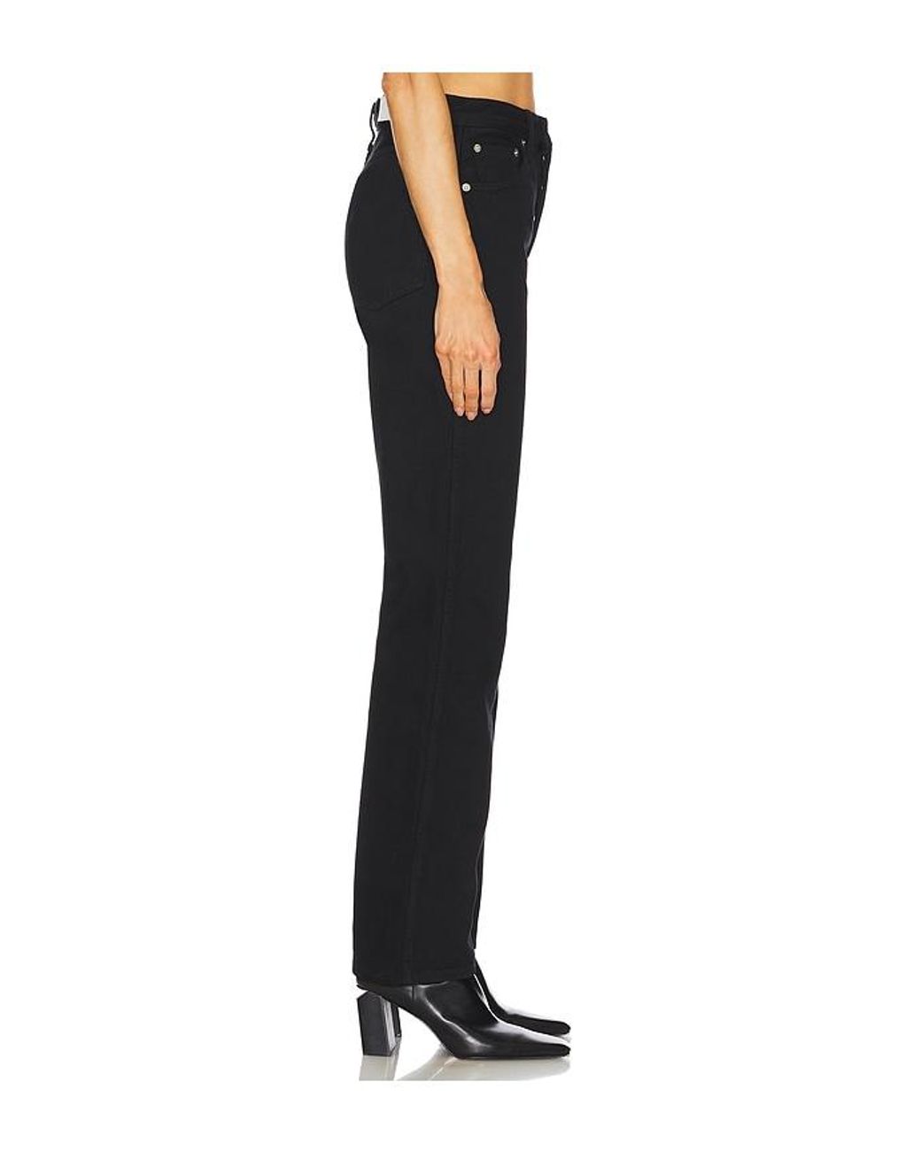 Re/done Black 90S High Rise Loose Jeans