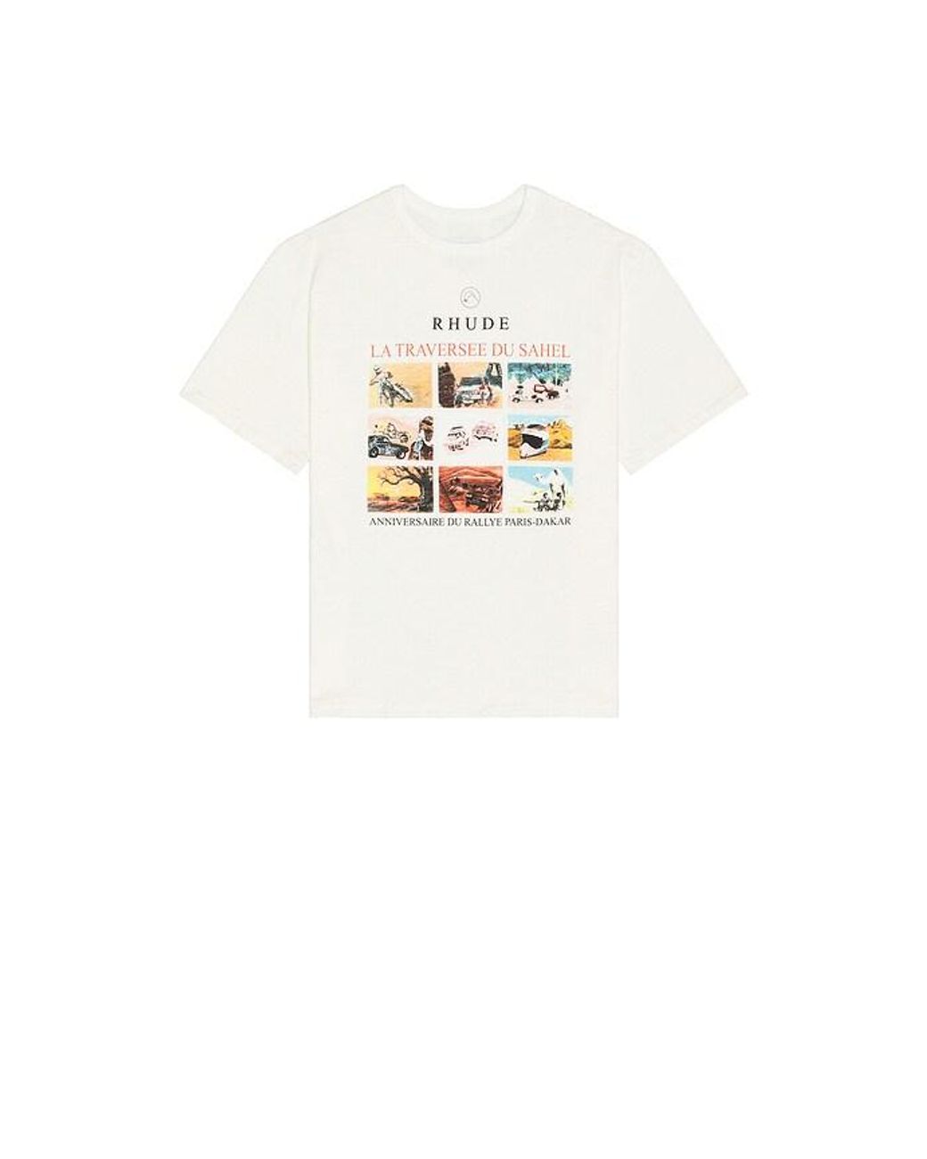 Rhude Multicolor Traversee Du Sahel Slub Tee for men