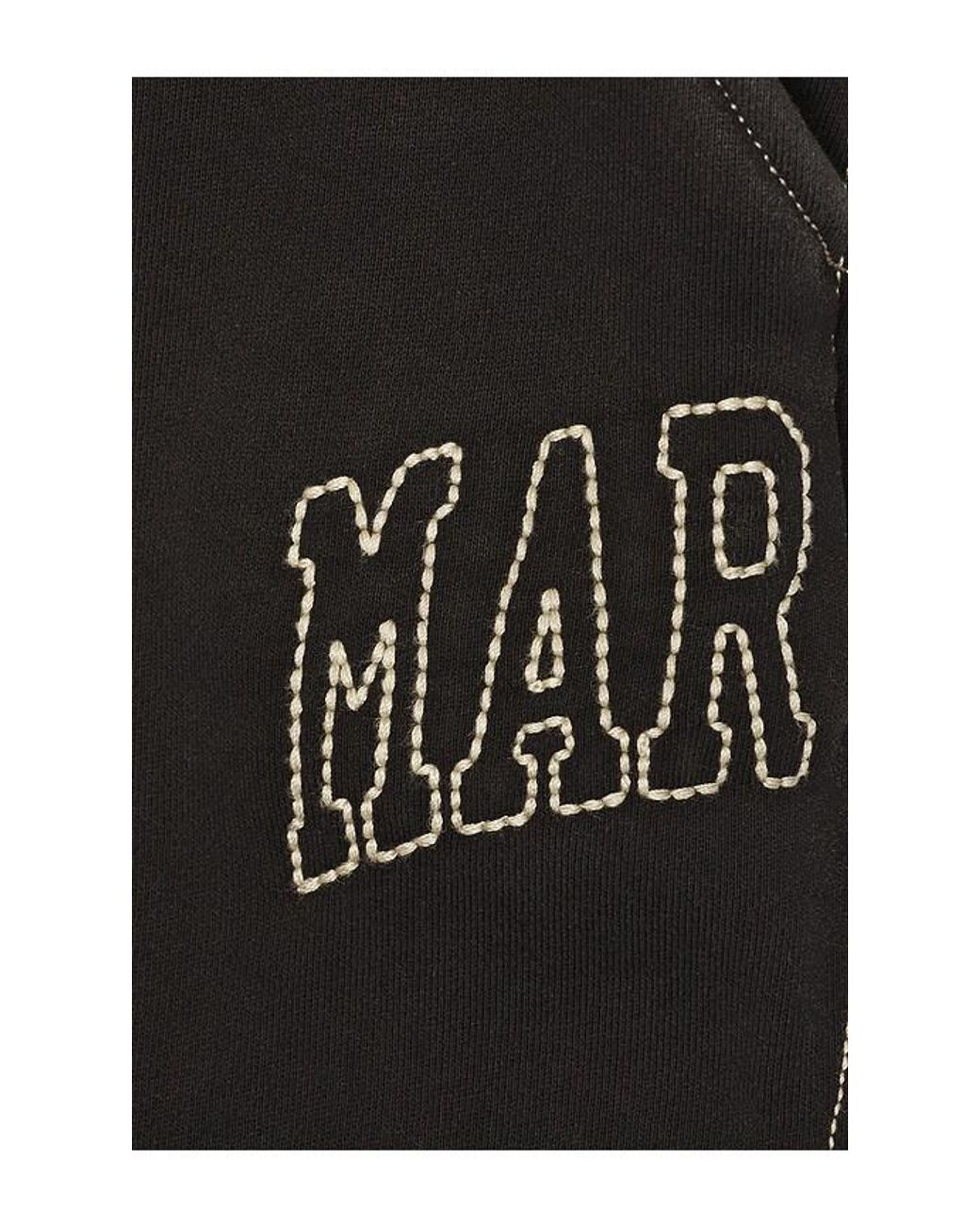Market Black Big Stitch Open Leg Sweatpants for men