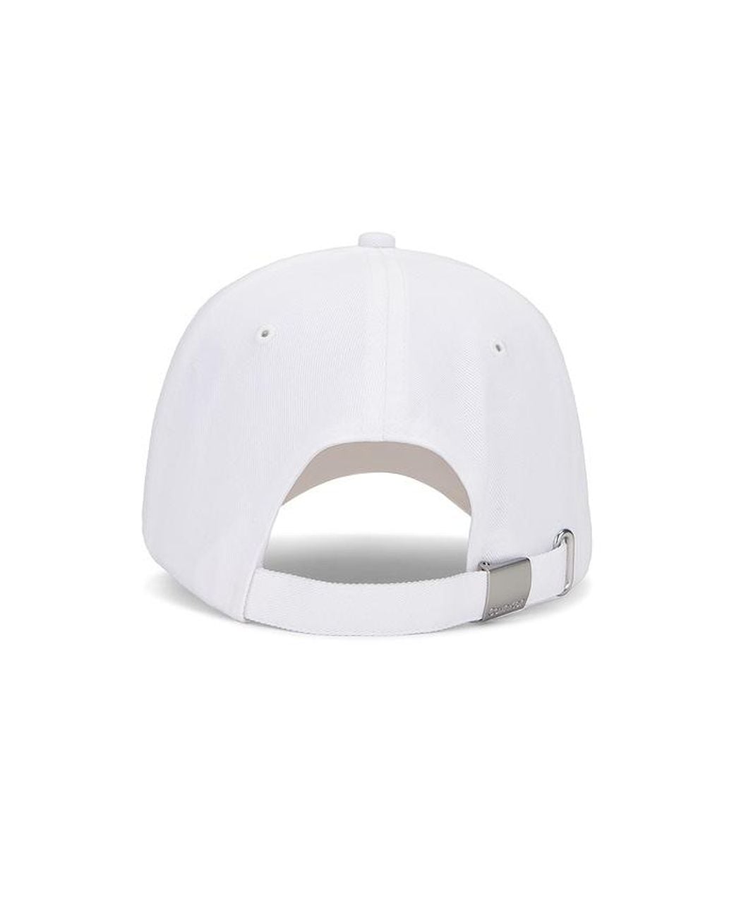 Calvin Klein White Monologo Printed Baseball Cap for men