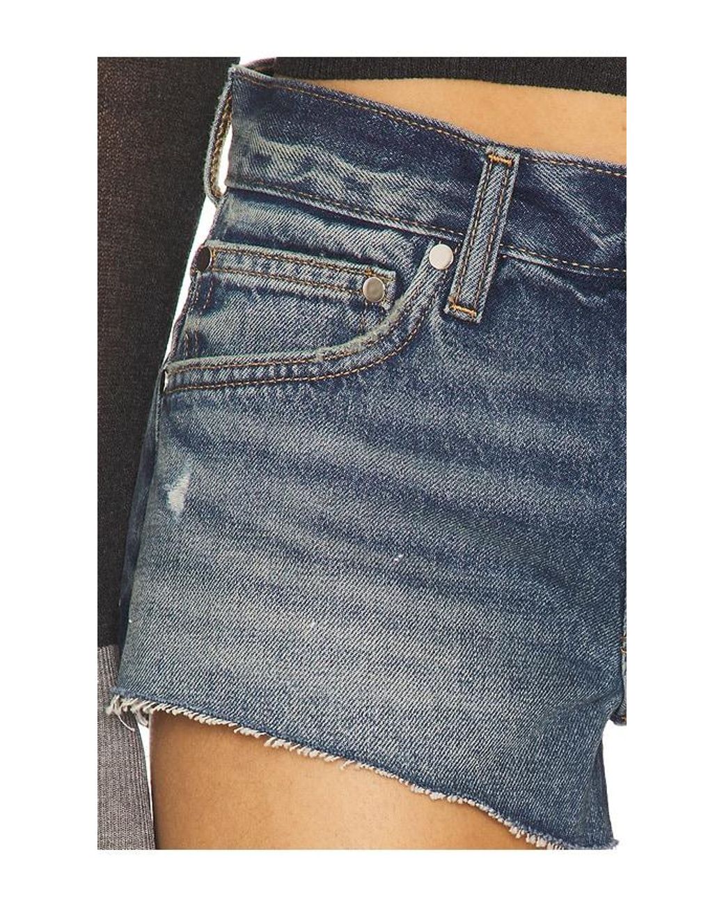 EB DENIM Blue Low Rise Cut Offs