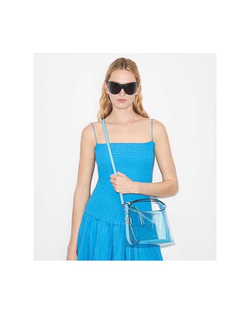 Tory Burch Blue Mellow Clear Shoulder Bag