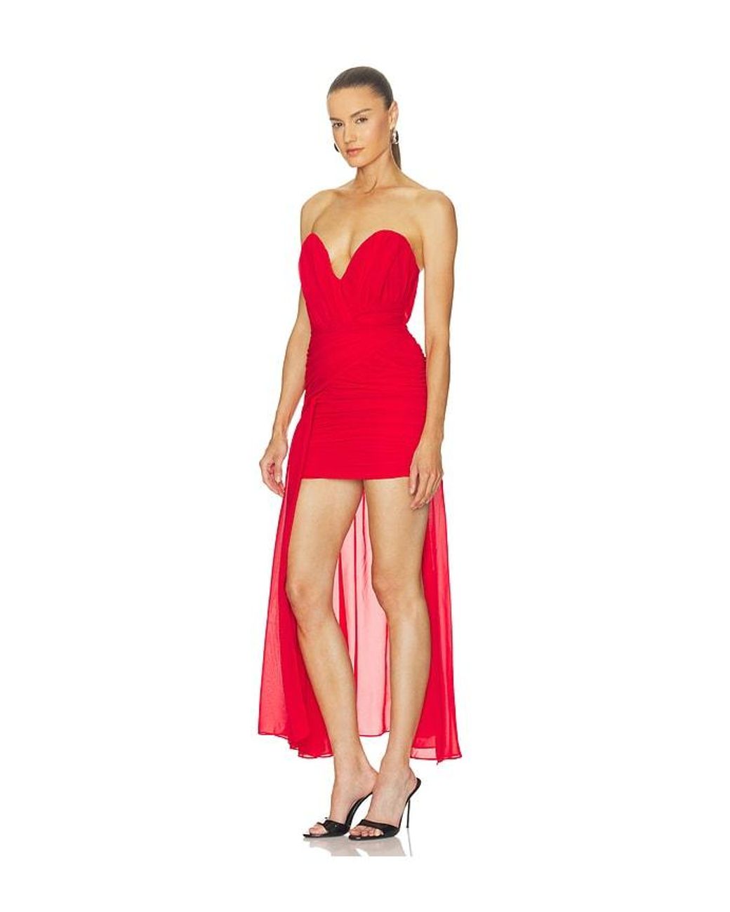 Bardot Red Remalia Strapless Mini Dress