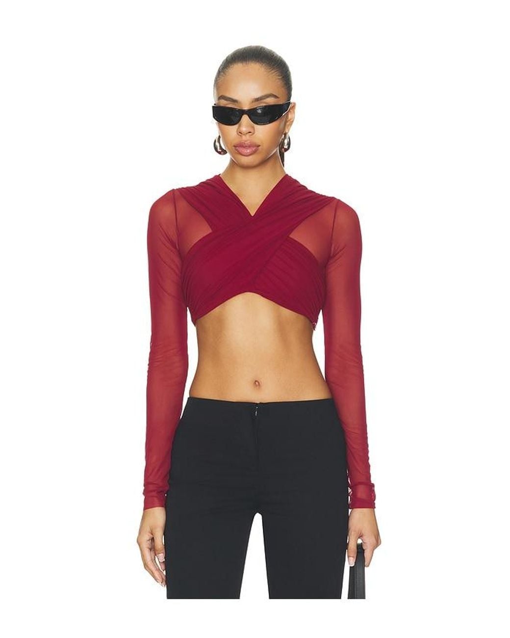 Palmatic Studio Red Drupeau Top