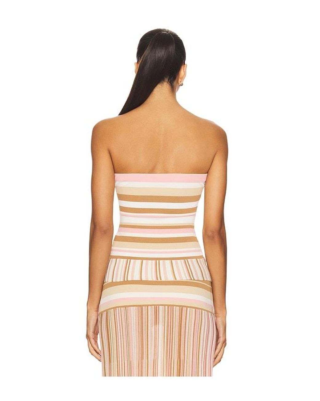 Faithfull The Brand Multicolor Citara Strapless Top