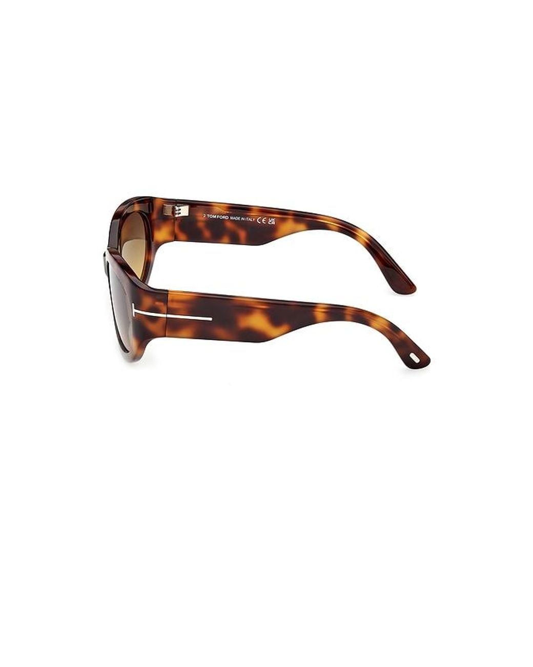 Tom Ford Brown Rectangular Sunglasses