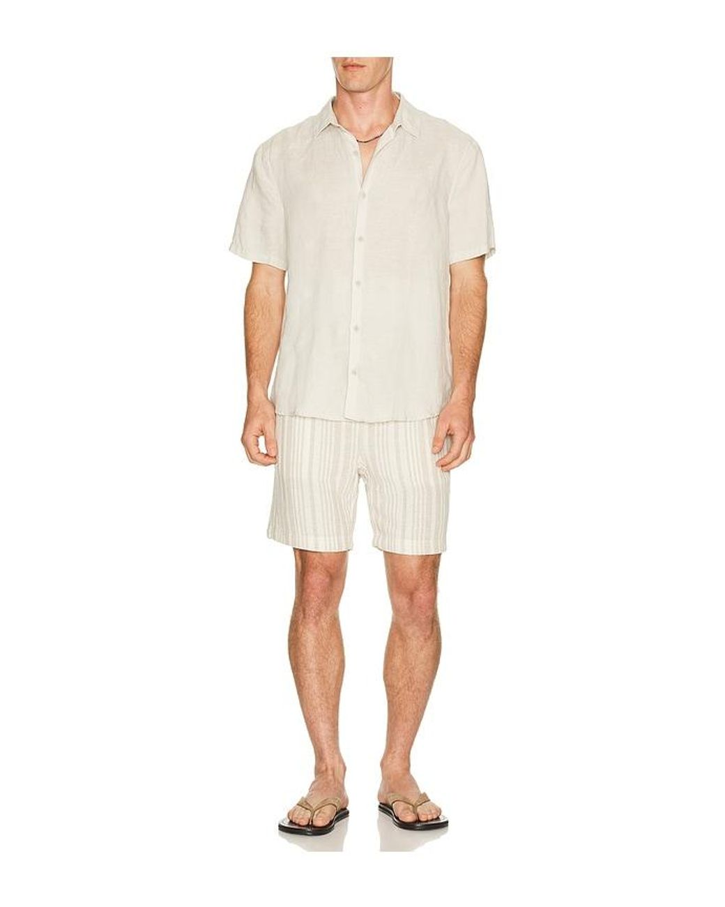 Vintage Summer Natural Basket Weave Shorts for men
