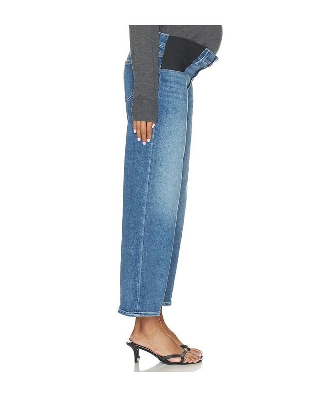 PAIGE Blue Anessa Maternity Wide Leg Jean