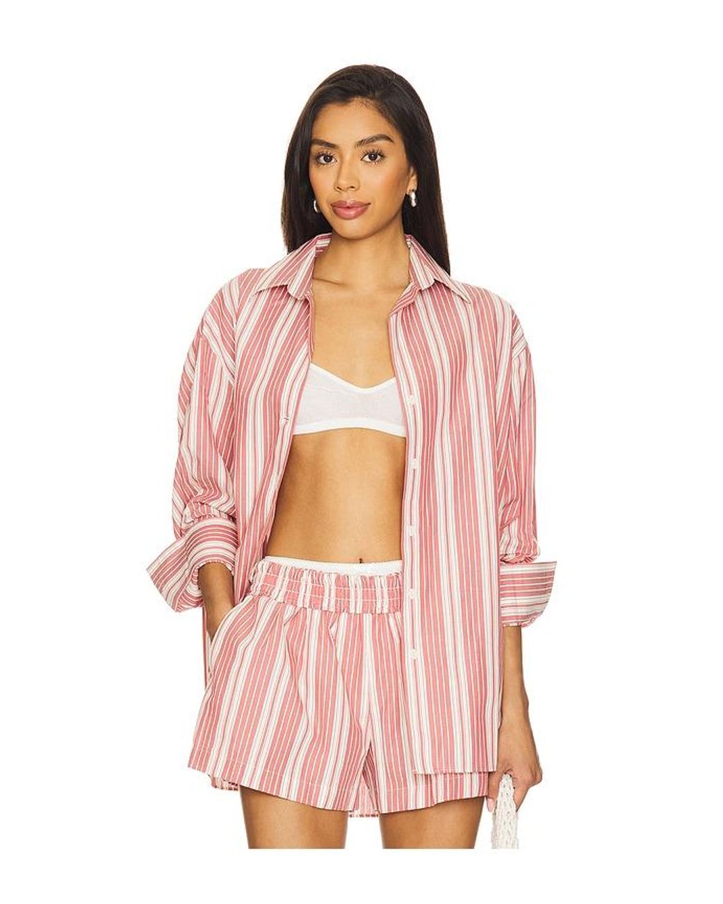 Faithfull The Brand Pink Capri Shirt