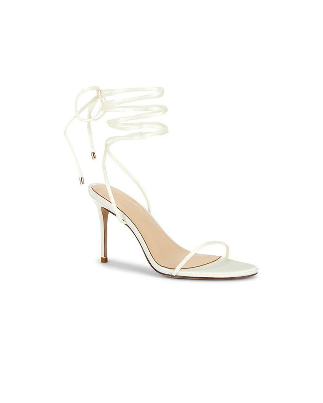 Femme LA White 3.0 Barely There Lace Up Heels