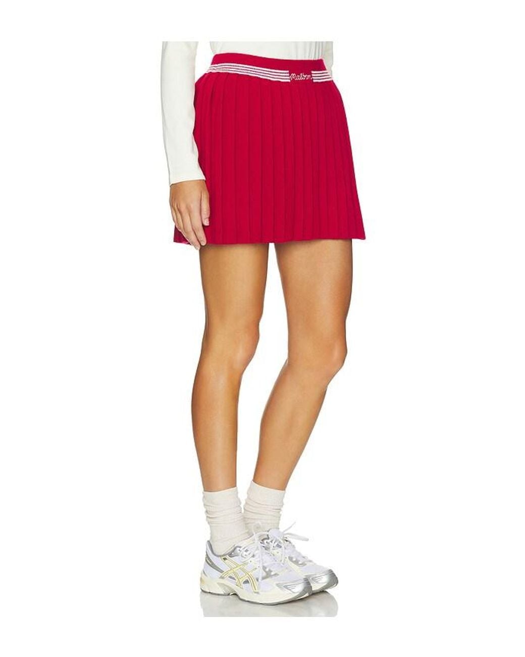 Malbon Red Knit Skirt