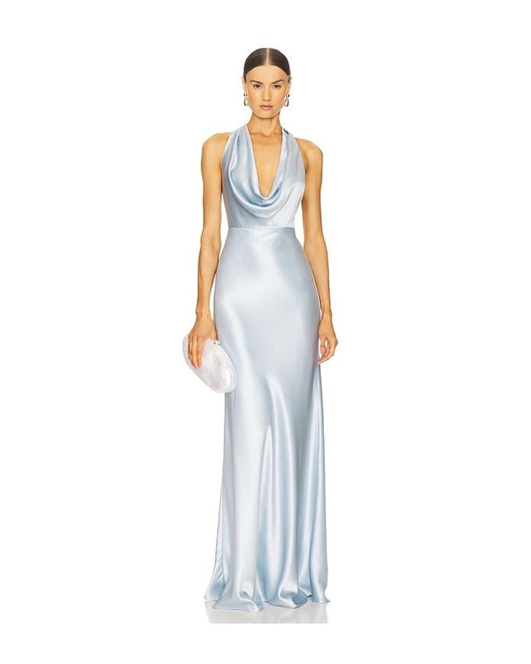 SAU LEE White Pearl Gown