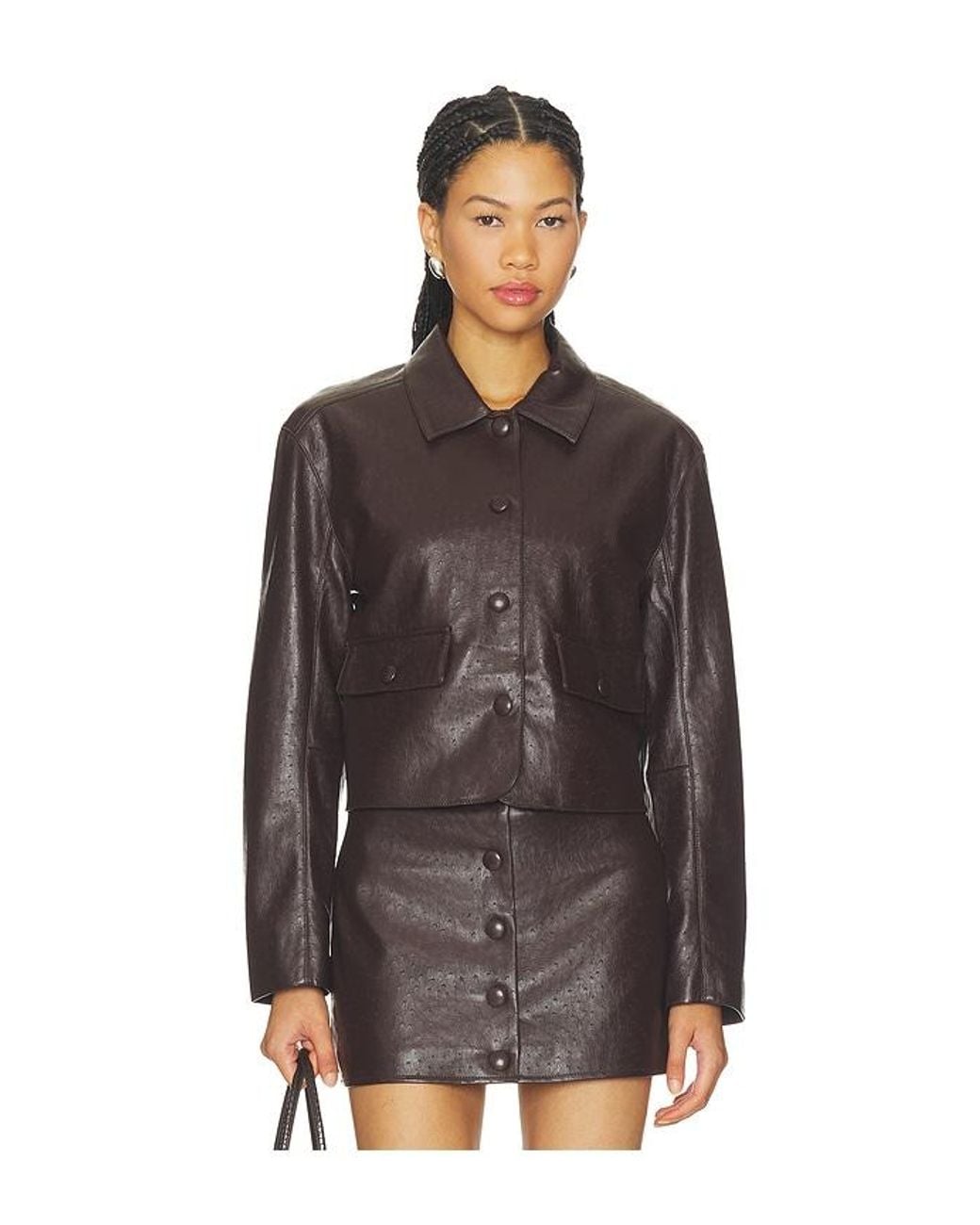 Blank NYC Brown Faux Leather Jacket