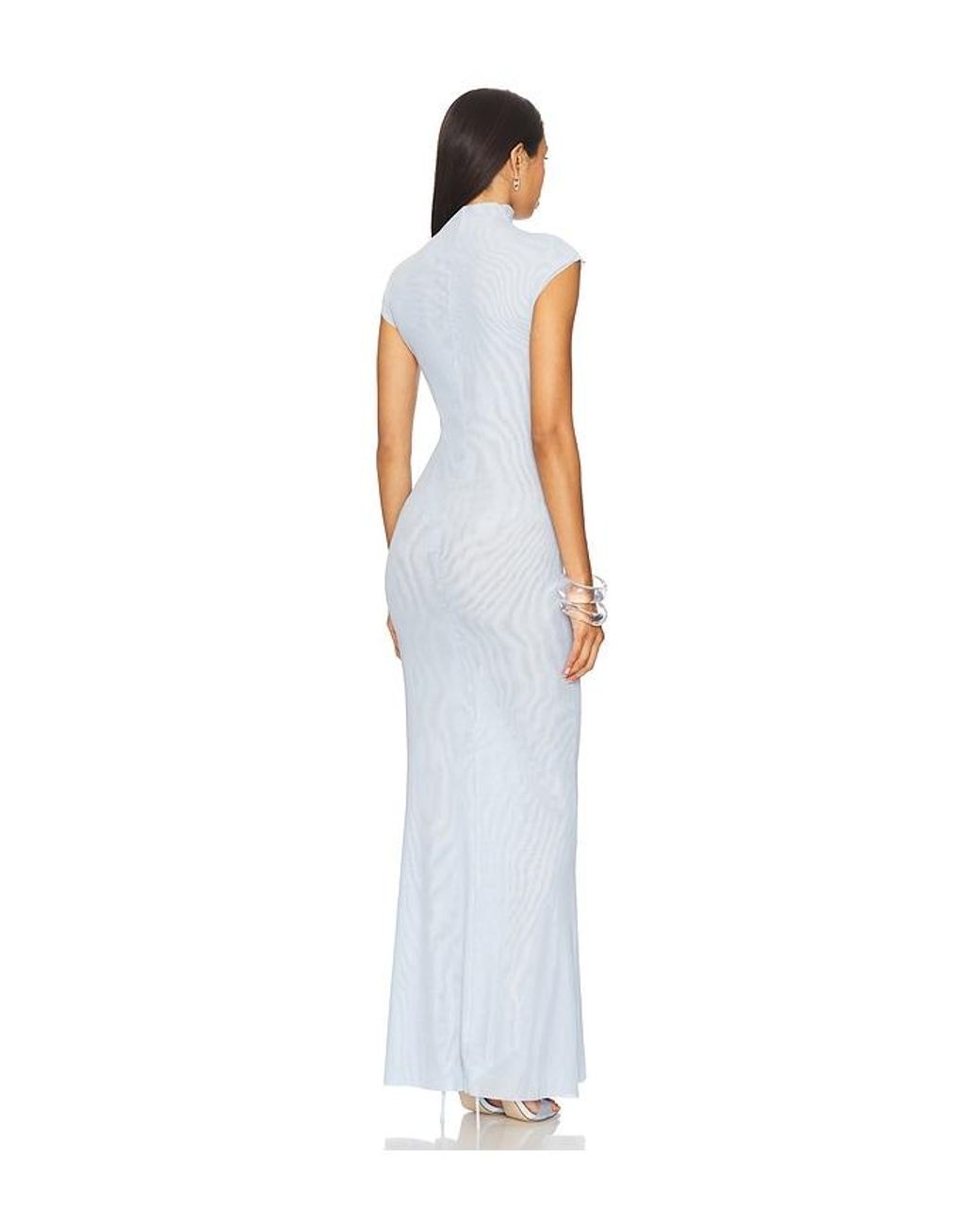 SER.O.YA White Laissa Mesh Maxi Dress