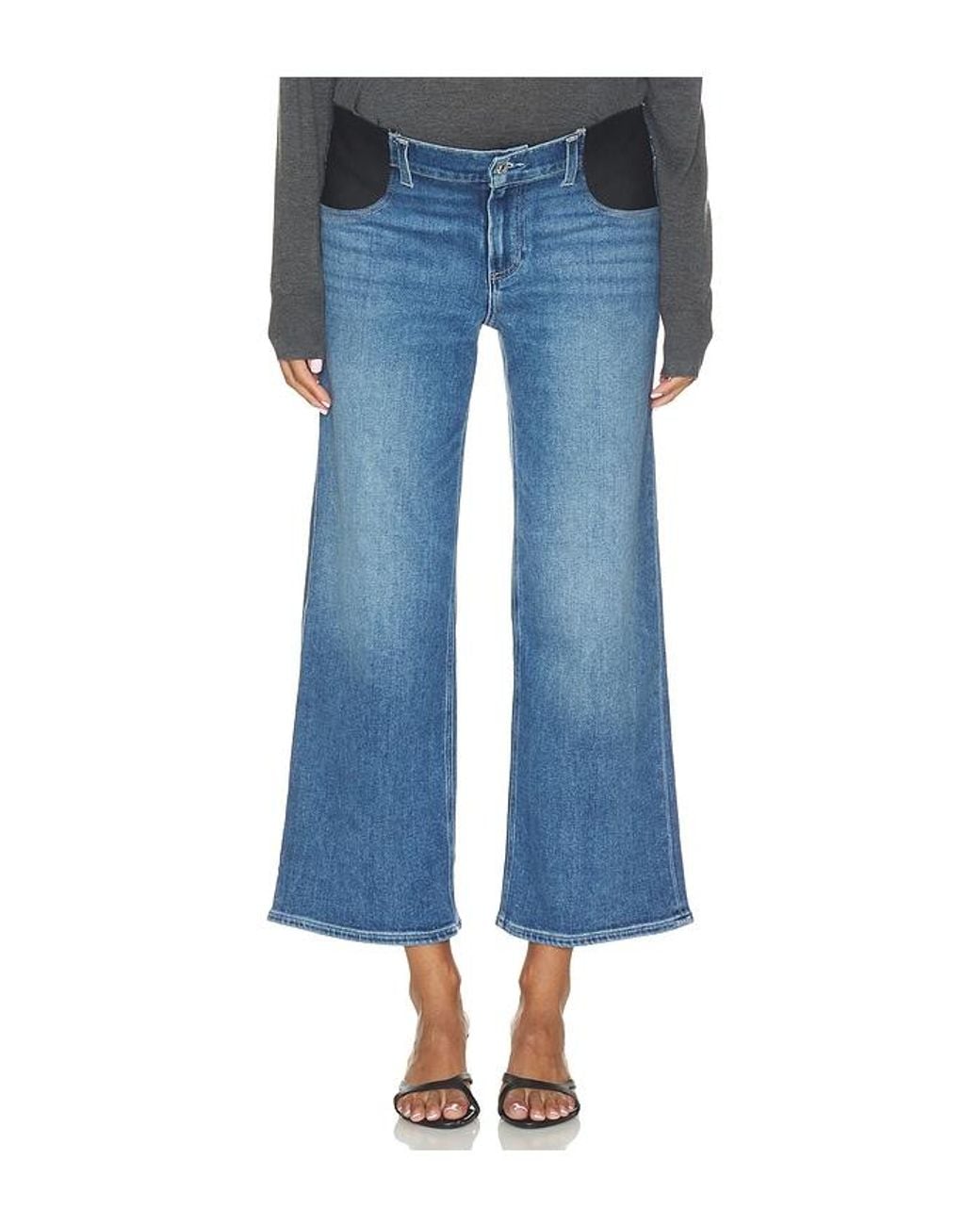 PAIGE Blue Anessa Maternity Wide Leg Jean