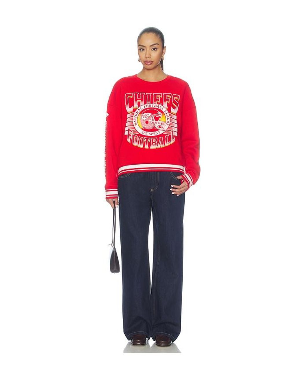 Junk Food Red Chiefs Striped Rib Crew Sweatshirt