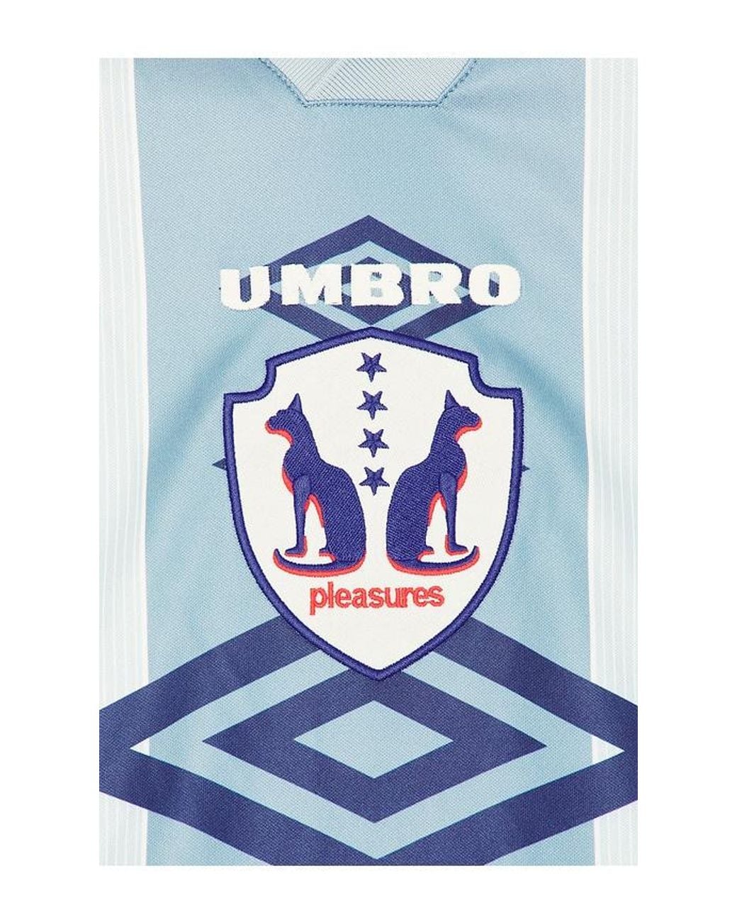 Pleasures Blue X Umbro Two Cats Jersey for men