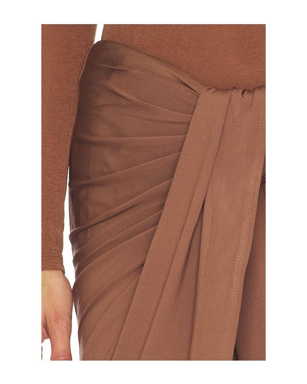 SNDY'S Brown Cantarios Jersey Maxi Skirt
