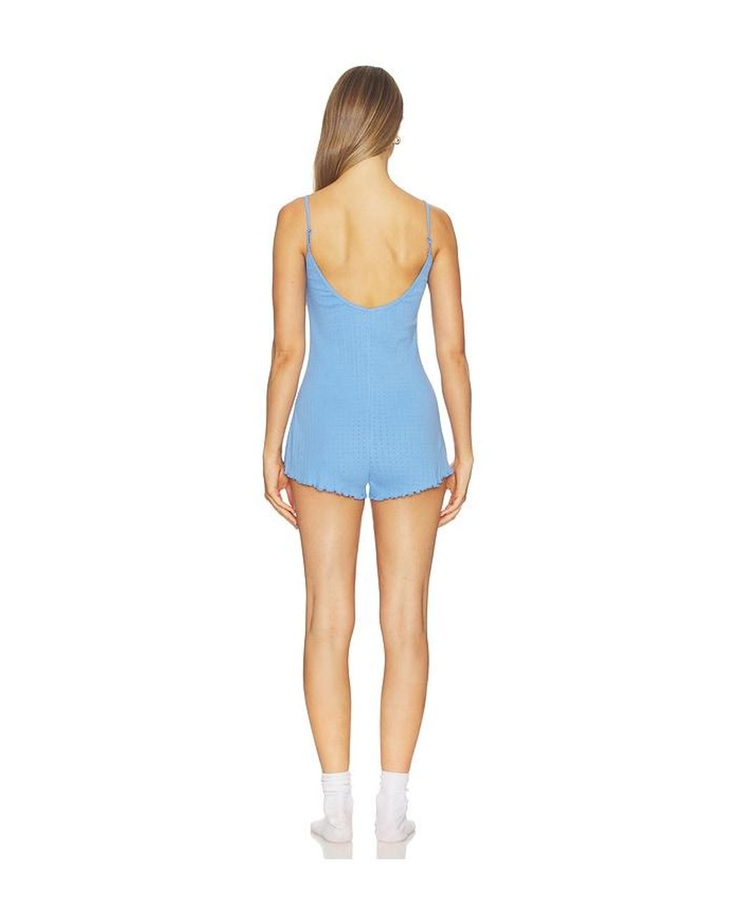 WellBeing + BeingWell Blue Aro Romper