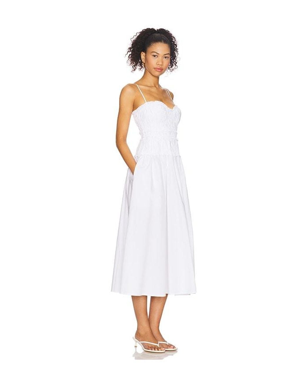 Tularosa White Clea Midi Dress