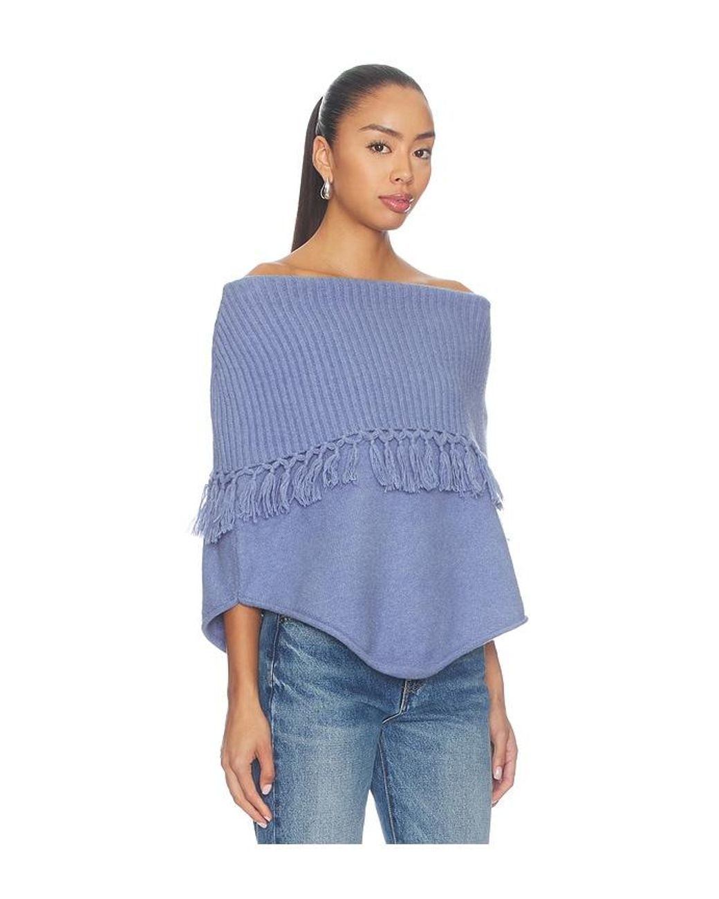 Frankie's Bikinis Blue Benny Knit Poncho