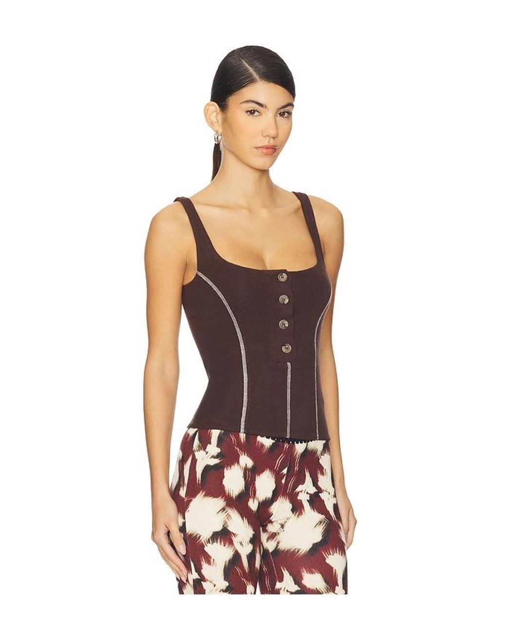 Siedres Brown Mira Top