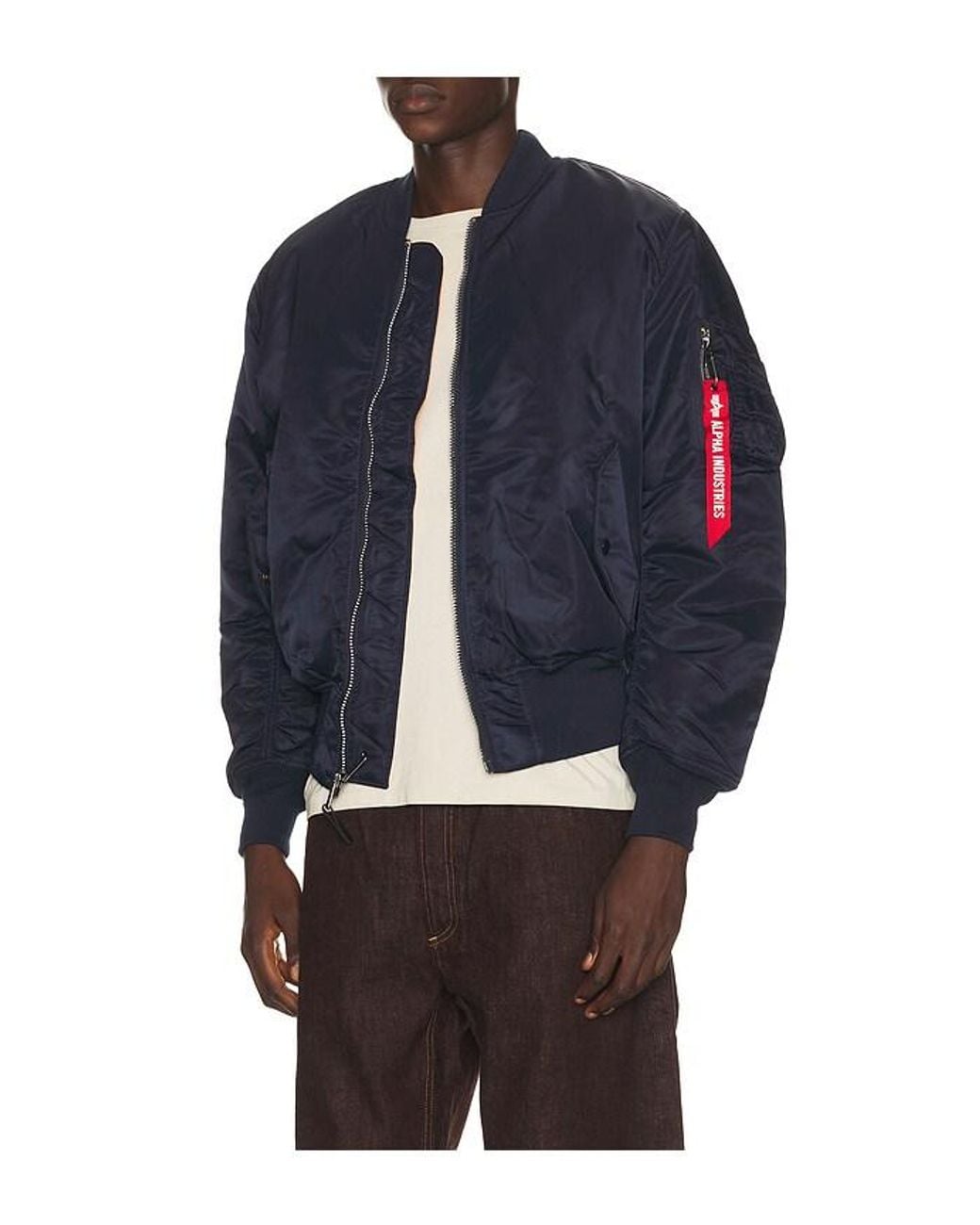 Alpha Industries Blue Ma-1 Heritage Fit Flight Jacket for men