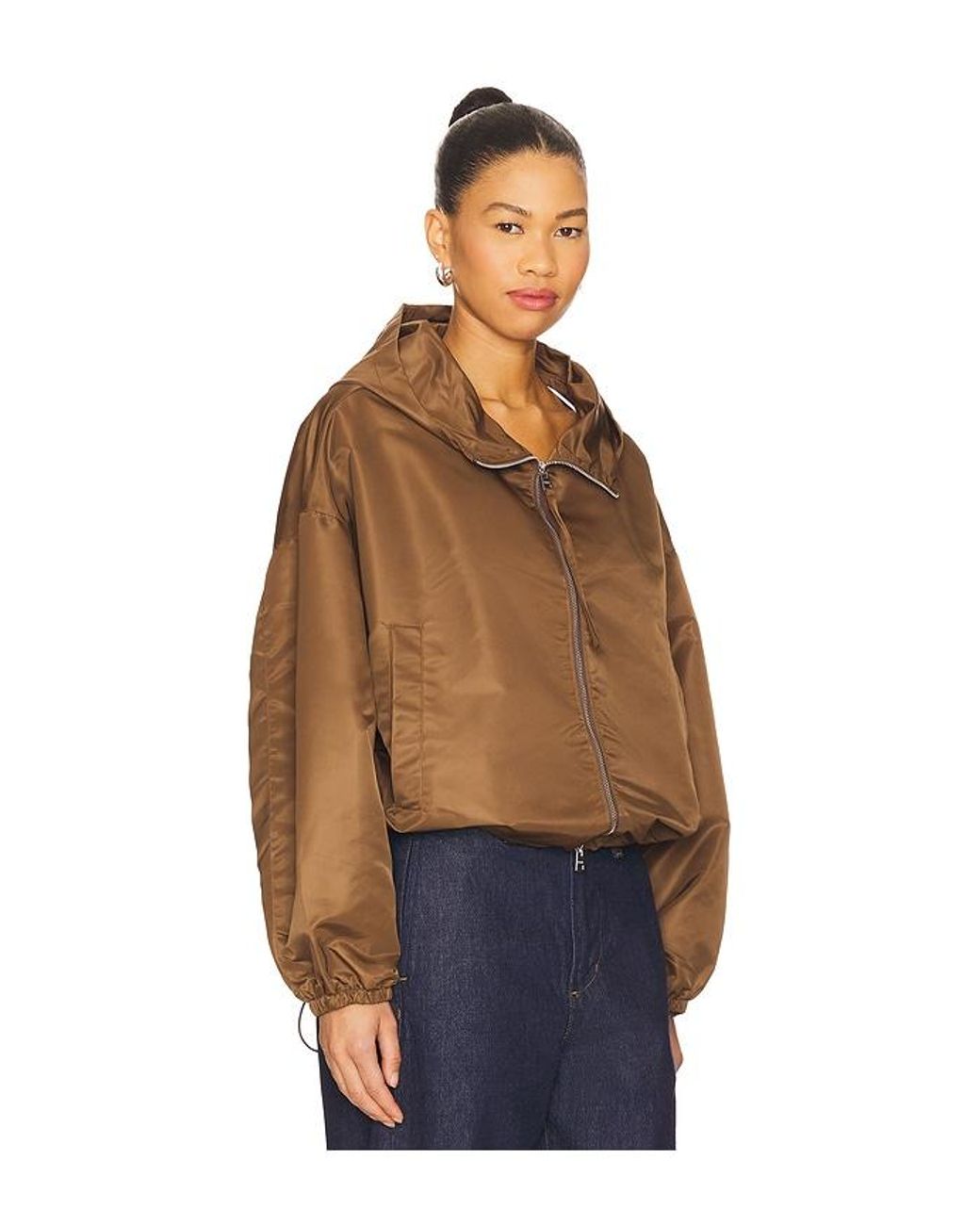 Citizens of Humanity Blue Cropped Windbreaker