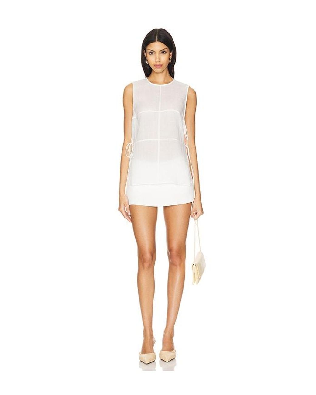 geel White Ponte Jersey Skort