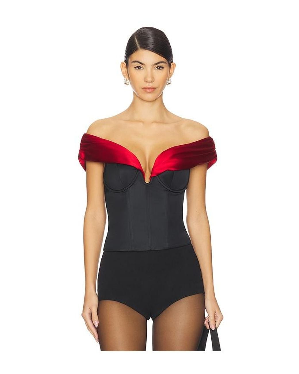MAJORELLE Red Nuria Top