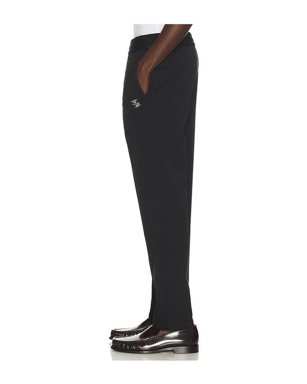 Filling Pieces Black Coach Pants Twill Wool for men