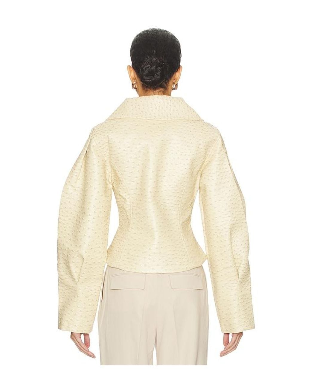 YELLOW THE LABEL Natural Olsen Ostrich Jacket
