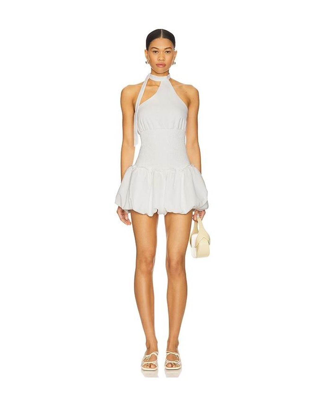 MORE TO COME White Giovanna Mini Dress