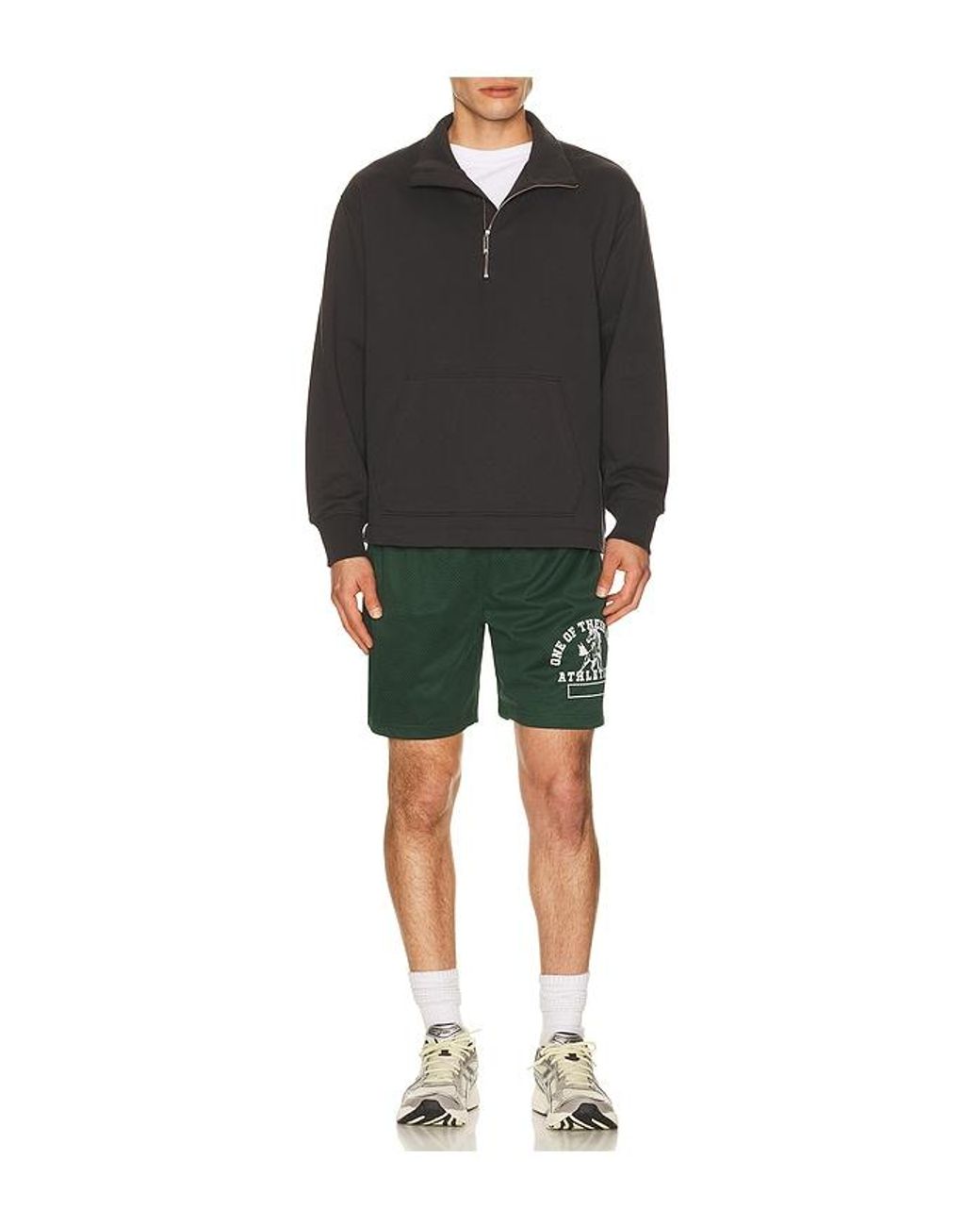 One Of These Days Green Mustang Athletics Mesh Shorts for men