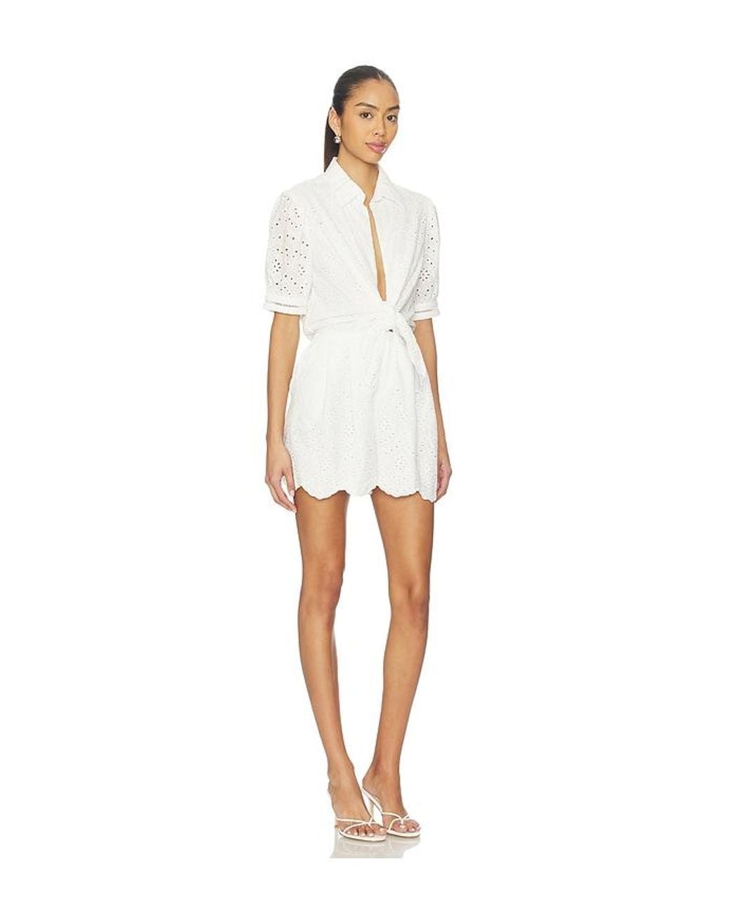 Poupette White Livia Short Jumpsuit