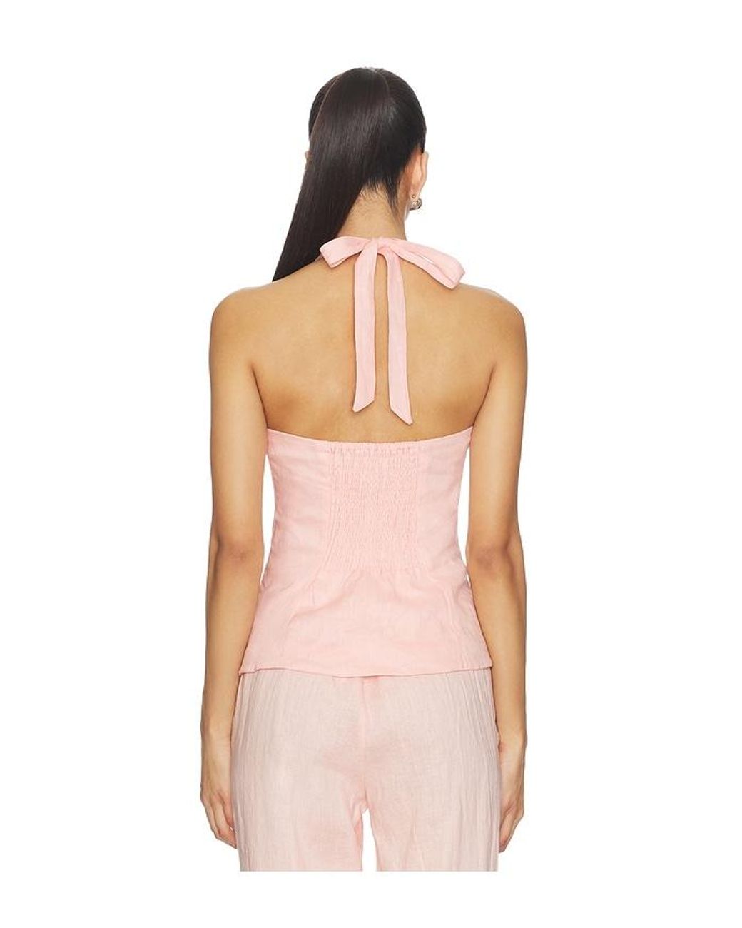 AEXAE Pink Halter Neck Top