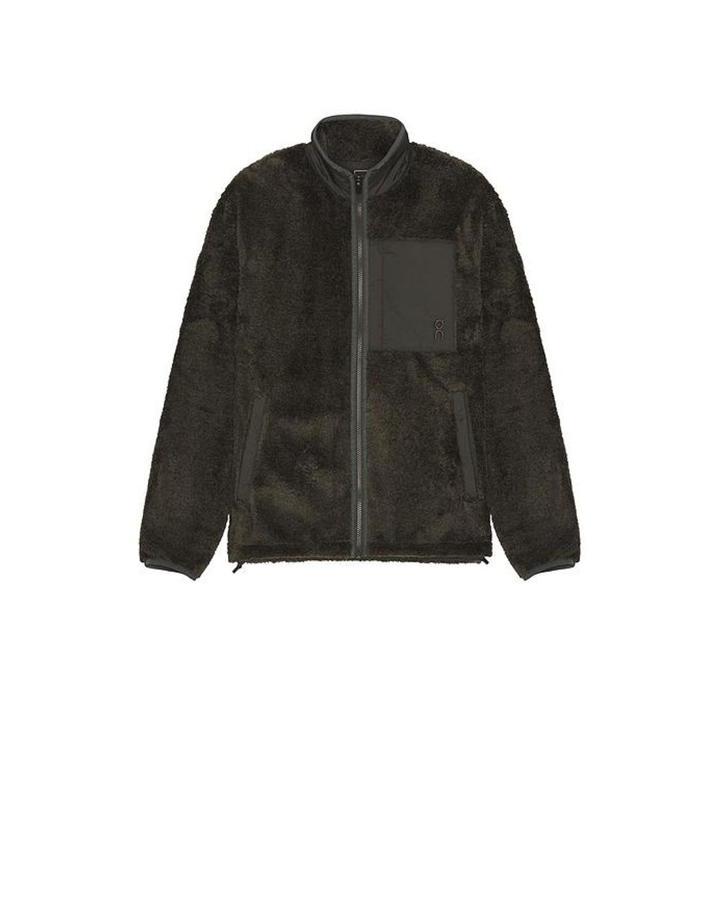 On Shoes Black Ascent Fleece Jacket for men