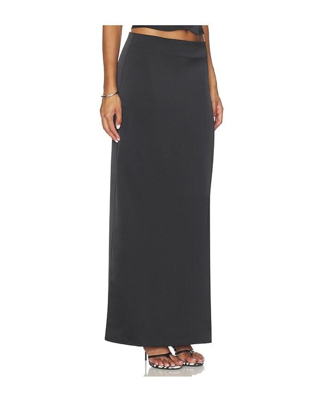 Lioness Black Front Row Maxi Skirt