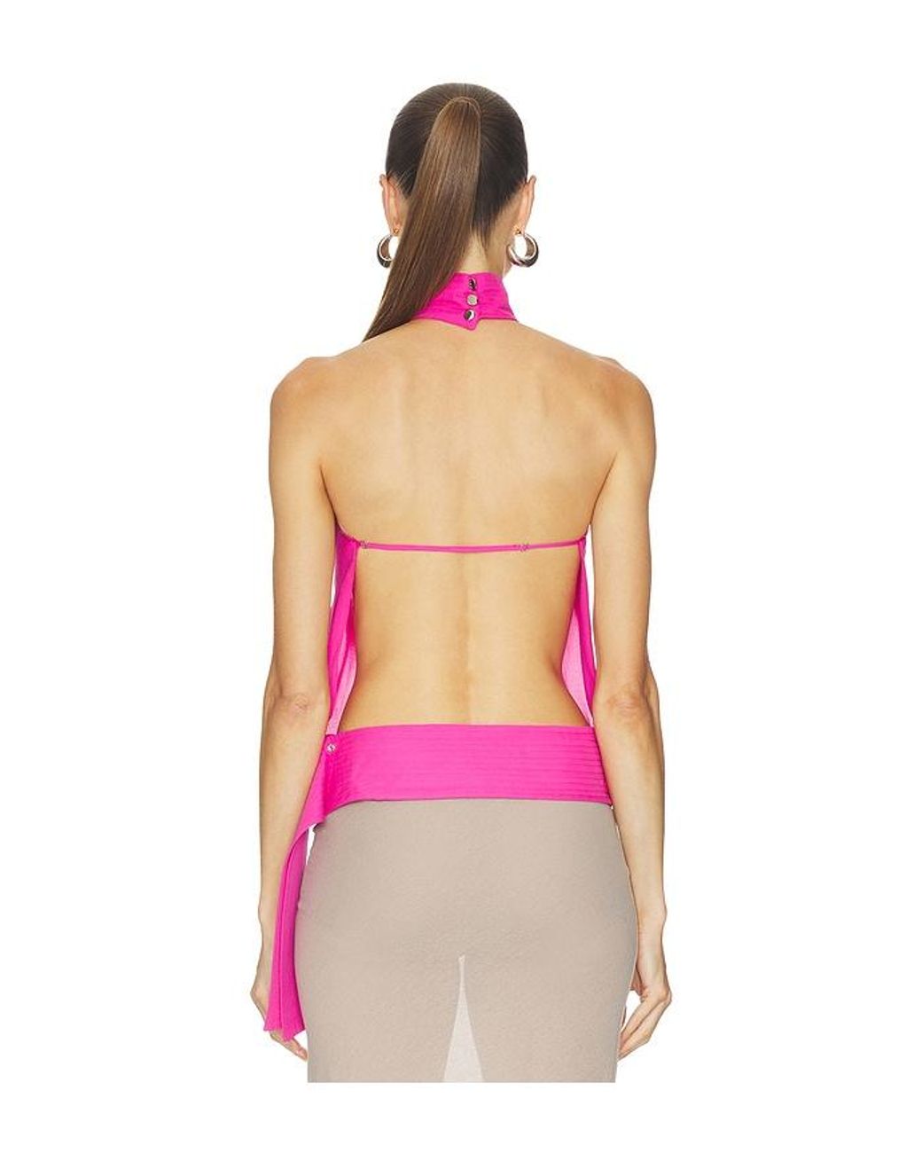 CULTNAKED Pink Bubble Top
