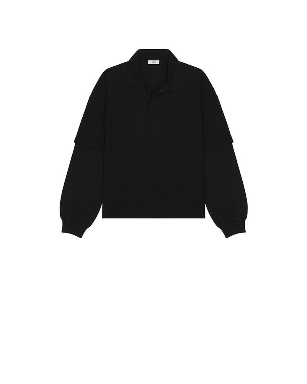 Agolde Black Curren Double Sleeve Polo for men