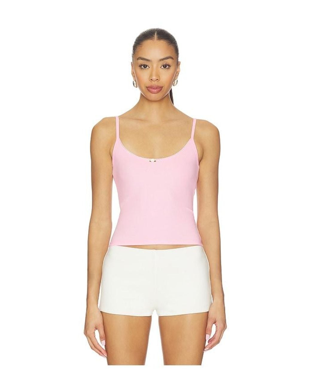 RAT BOI White Scoop Back Crop Cami Top