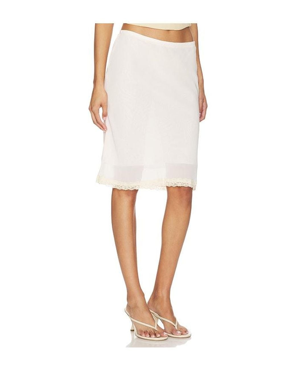 Lioness White Shoreline Midi Skirt